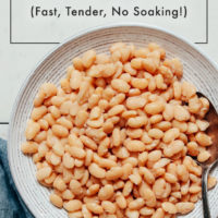 Bowl of tender white beans